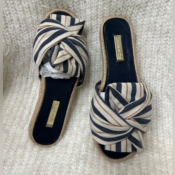 Louise et cie Camille espadrille bow slide open toe casual sandal Sz-6M. J - Picture 2 of 8